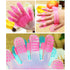 POPETPOP Palm Shaped Pet Bath Brush, Five Finger Massage Brush for Dogs, Pet Grooming Brush