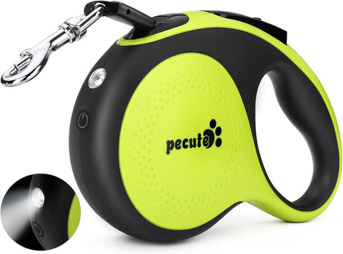 Pecute 16 ft Retractable Heavy Duty Dog Leash with Light, 360° Tangle-Free Walking Leash for Large Dogs up to 110 lbs