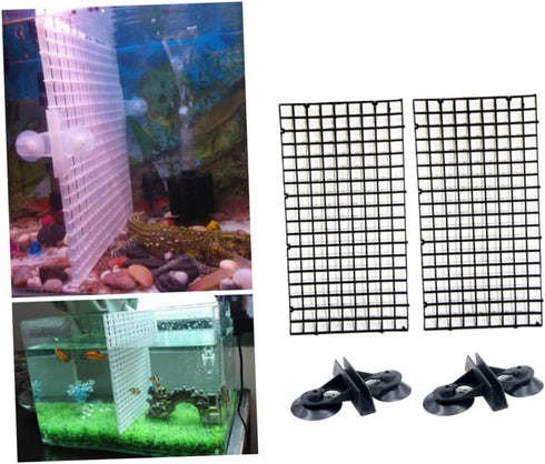 Fish Tank Separator Grid, 1 Set Aquarium Divider Panels, Spliced Lattice Plate for Betta Aquarium Supplies