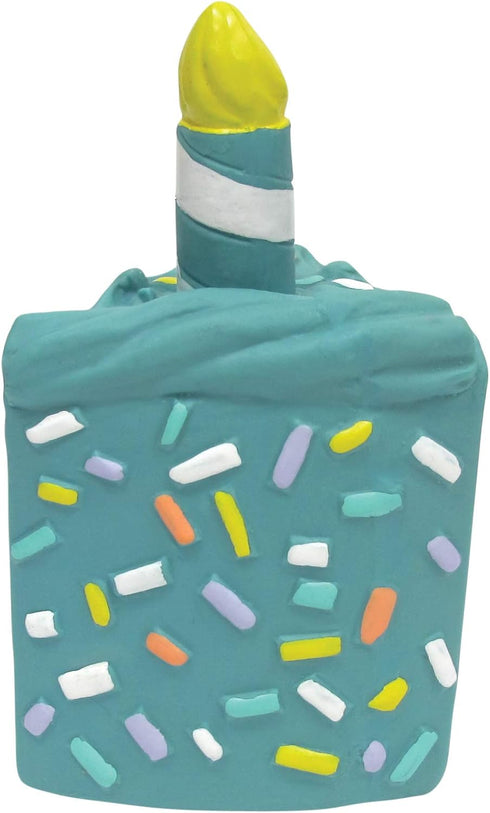 FOUFIT 87284 Birthday Cake Chew Toy for Dogs, 6", Blue