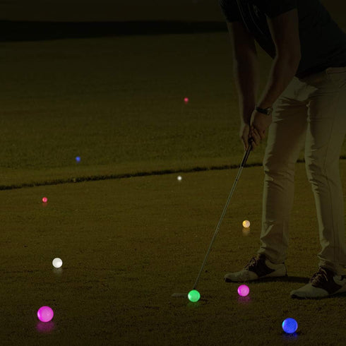 THIODOON Glow in The Dark Golf Balls LED Night Golf Gift Sets for Men Kids Women, 6 Pack (6 Colors)