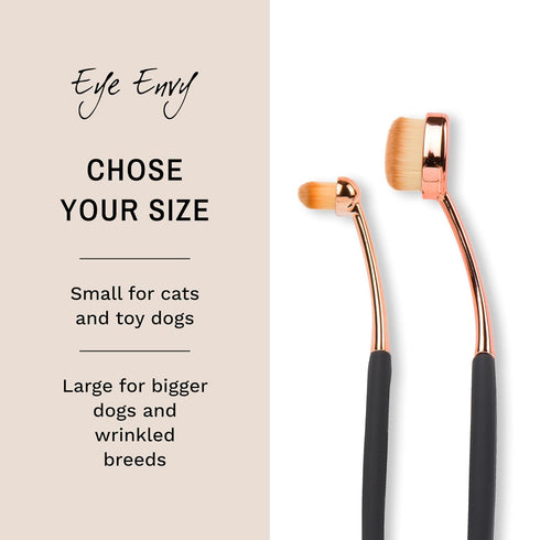 Eye Envy ProPowder Applicator Brush for Dogs and Cats, Large, Washable Superfine Fiber