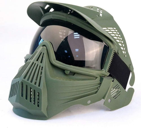 Tactical Mask for Airsoft, Full Face Tactical Gear, Impact Resistant with Goggles, Outdoor Activities
