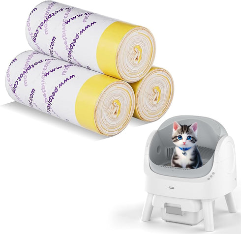 teweoa 60 Count Litter Box Liners Bags,Compatible with Autoscooper 11 Open-Top Automatic Litter