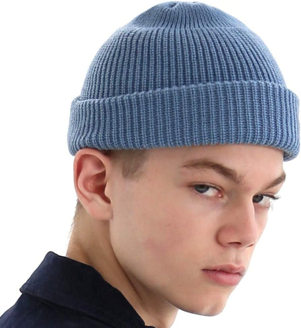 UNDERCONTROL Winter Trawler Fisherman Beanie, Unisex Stylish Plain Docker Skull Hat, Roll Up Watch Cap Color Pack
