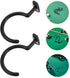4pcs Beaupretty Metal Pool Cue Holder Rack and Snooker Table Hooks, Wall-mountable Black Steel Pool Table Side Cue