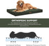 Outdoor Extra Large Dog Bed, Waterproof Orthopedic Egg Foam Pet Bed with Washable Removable Oxford Cooling Cover, Dark