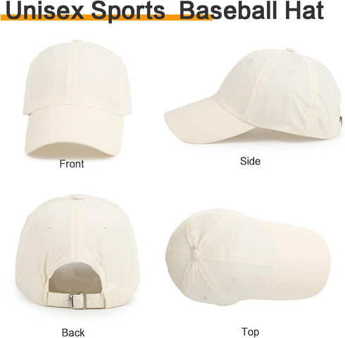 Unisex Running Baseball Hat Waterproof Outdoor Sun Protection Hat for Men and Women