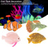 4Pcs Artificial Silicone Tropical Fish, Glowing Effect Moving Fish for Aquarium Decoration