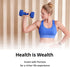 Portzon 10 Colors Options Compatible with Set of 2 Neoprene Dumbbells, 1-15 LB, Anti-Slip Hex Shape