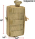 PreciousU Tactical Molle Accessory Pouch - Backpack Shoulder Strap Bag with Double-Zipper Pocket for Outdoor Gear