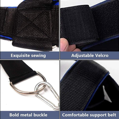 Fitness Neck Head Harness for Neck Training Weight Lifting with Adjustable Steel Chain and Strap