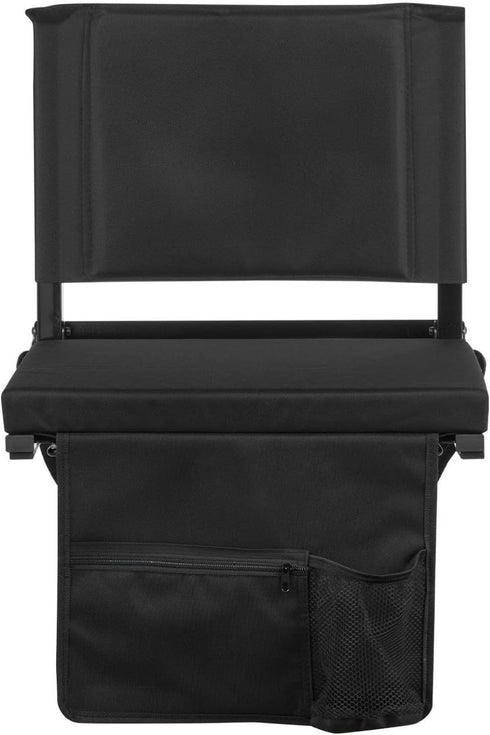 Generic Stadium Seat, Folding Bleacher Chair with Back Support and Thick Cushion, Padded