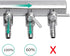 Pawfly 8-Way Aquarium Air Flow Control Lever Valve - Chromium Copper Distributor Fish Tank Splitter Pump Accessories
