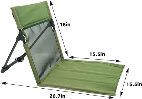 Breathable Mesh Back Folding backrest,Ultralight Aluminum Alloy Camp Seat with Ventilated Backrest, Portable Outdoor