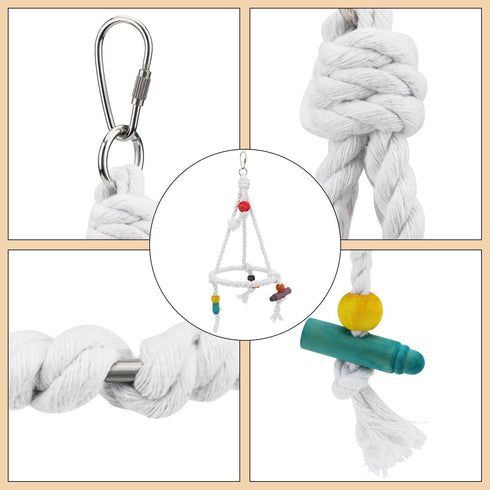 Hypeety Pet Bird Parrot Swing - Hanging Hammock for Parakeets, Budgies, Conures & Quaker Parrots