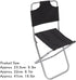 Fdit Mini Folding Chair, Portable Folding Camping Chair Folding Lawn Chair Breathable Fabric Small Backrest Fishing