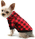 Plaid Dog Hoodie Sweatshirt Sweater for Small Dogs, Cat, Puppy Clothes Coat, Warm and Soft (S)