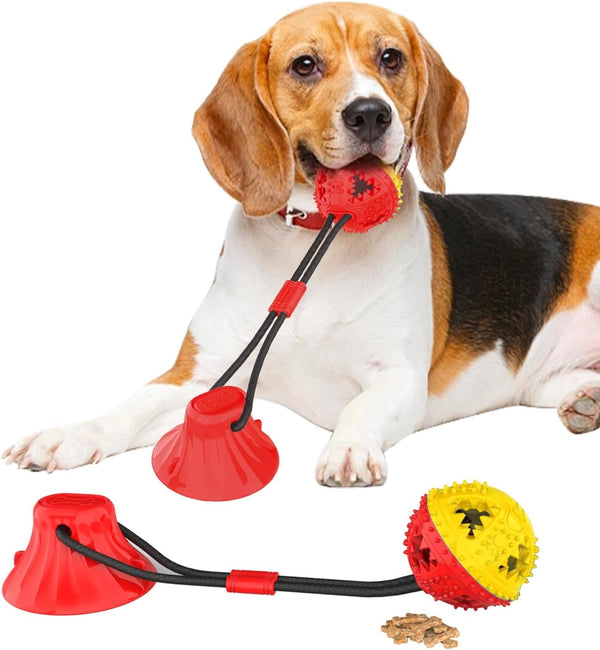 Jenilily Dog Toys Chew for Aggressive Chewers, Rope Ball Suction Cup Puppy Training Tug of War Puzzle Toy