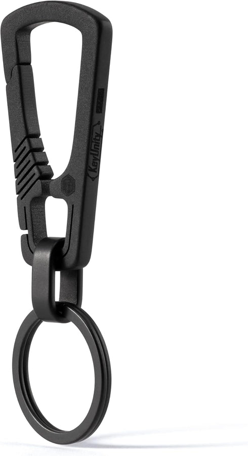 KeyUnity KM04 Titanium Carabiner Keychain Clip, Quick Release EDC Key Holder Organizer