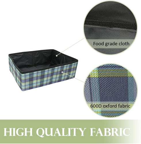 Collapsible Portable Cat Litter Box, Foldable Travel Litter Box, Waterproof, Standard Carrier Blue