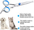 Dog Grooming Scissors - Heavy Duty Titanium Stainless Steel Pet Hair Scissors with Safety Round Tips