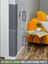 Cat Scratching Mat, 24 x 15 Inch Horizontal Floor Pad with Sticky Tapes, Protects Couch and Carpets
