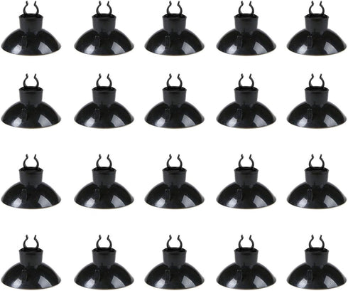 JIH 25 Feet Standard Airline Tubing - Black with Suction Cups for Aquariums, Terrariums