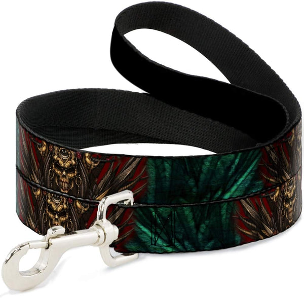 Dog Leash, Tattoo Johnny Zombie King, 4 Feet Long, 0.5 Inch Wide