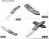 Folding Pocket Knife, Stainless Steel Blade 8cr13mov, Lightweight Aluminum Handle, Safety Liner-Lock