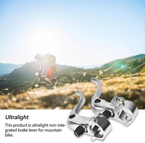 ZJchao Bike Brake Lever, 1Pair 24mm Aluminum Alloy Handlebars Bar Handle, Mountain Cycling Accessory