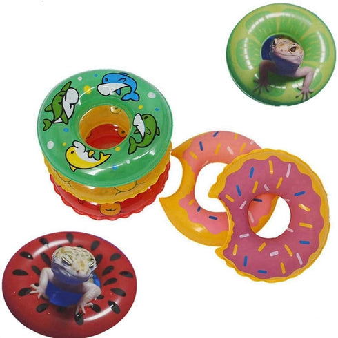 3.74 Inch Lizard Bath Collar Ring, Swimming Rings for Bearded Dragon, Leopard Gecko, Amphibians Cage Accessories