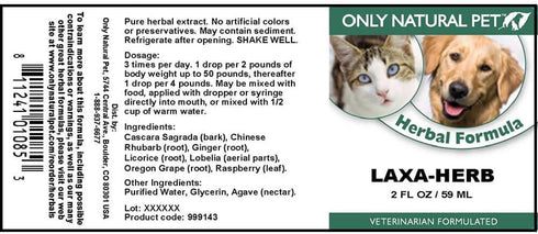 Only Natural Pet Laxa-Herb Herbal Formula, 2 oz