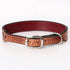 HILASON Medium Tan Genuine Leather Dog Collar, Strong, Handmade, Soft, Hand Tooled