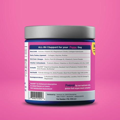 Vetericyn ALL-in-1 Puppy Supplement | 90 Count Digestive Enzymes + Antioxidant Immune Support + Vitamins, Minerals,