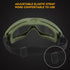 Qavctw Tactical Goggles, Airsoft Safety Glasses with Clear Lens for Shooting Hunting Paintball