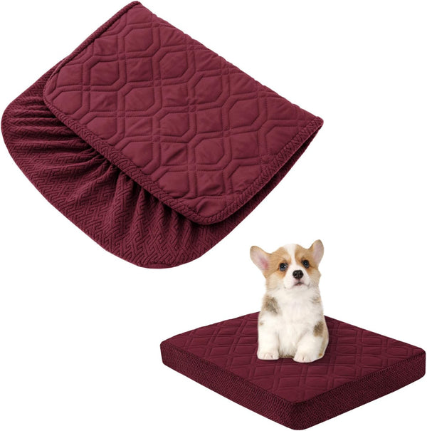Dog Bed Covers Only, Waterproof Quilted Replacement Washable Cover for Dog Cat, Cushion Cover 30Lx20Wx6H