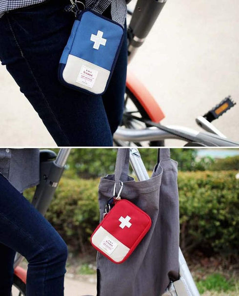 JIAKAI 2 Packs First Aid Bag, Empty Mini Portable Medical Pouch for Outdoor Camping Hiking Travel Emergency