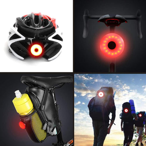 WASAGA USB Rechargeable Bike Tail Light, Waterproof Red LED Rear Bicycle Light for Safety