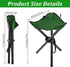 KKONHII Folding Camping Stool,Portable Travel Outdoor Tripod Seat,Green Folding Camping Chairs for Camping Party