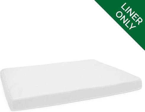 Furhaven Dog Bed Liner Water-Resistant Foam Mattress Protector Cover, White, Large