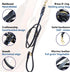 Multi Function 8ft Genuine Leather Dog Leash - Hands Free Training for Small, Medium, Large Dogs (Black)