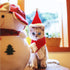 Yahpetes Dog Cat Pet Santa Hat - 4 Pcs Christmas Santa Claus Hat, 5.5"X7.8" for Puppy, Kitten, Small Dogs