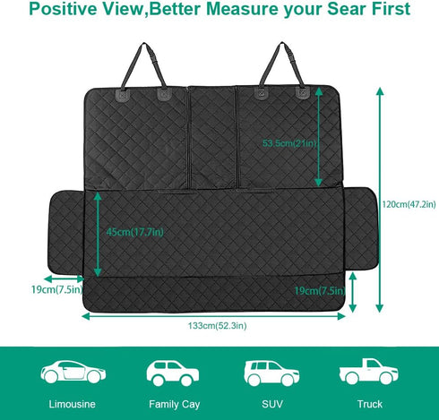 ANOSOSPECIAL Dog Car Seat Cover for Back Seat Cover,Non Stick Fur Rear Seat Protector for Pet,Nonslip Waterproof