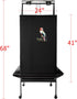Colorday Good Night Bird Cage Cover for Large Bird Cage with Play Top, Black, 68"