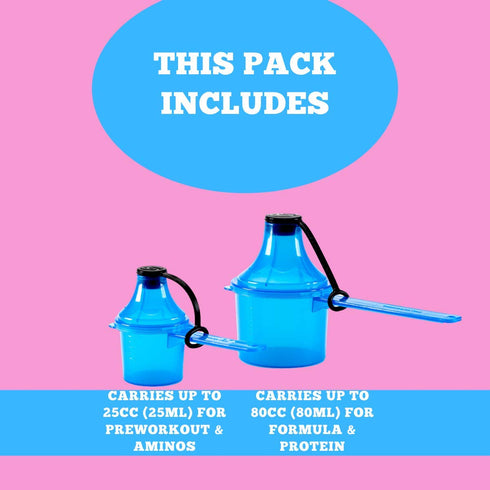 PACK 2, The Scoopie Supplement Container, Scoop, and Funnel System for Pre Workout Powder and Post Workout Protein
