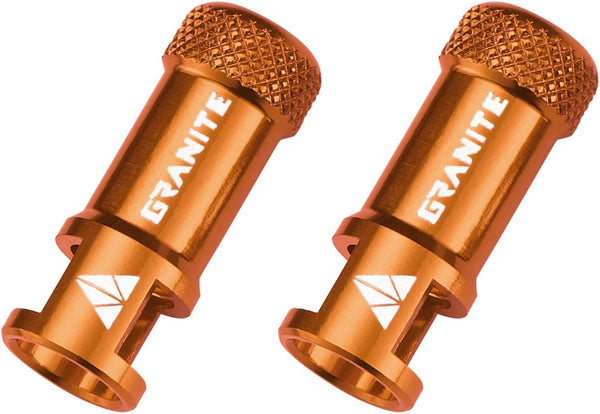 Granite Juicy Nipple Valve Cap, Easy to Use Bike Tire Caps, Durable Alloy (Orange)