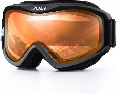 Juli Kids Ski Goggles, Snowboard Goggles for Boys Girls Age 3-8, Snowmobile Skiing Skating