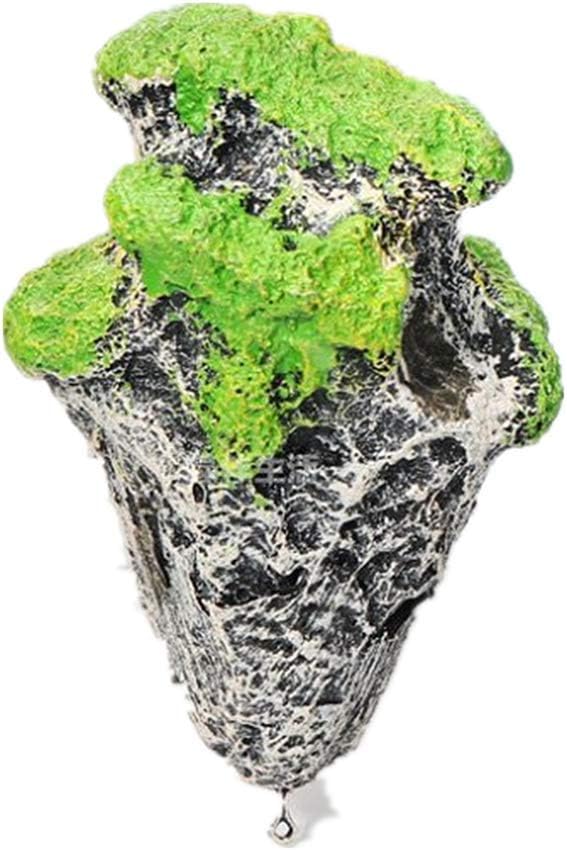 Hewnda Aquarium Decor - Floating Moss Rock Resin Stone, Small Aquarium Rock for Fish Tank Decor