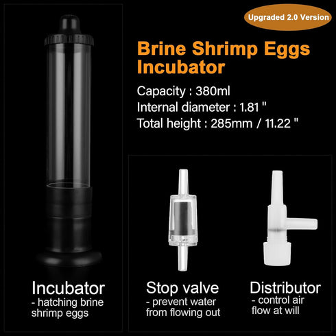 Brine Shrimp Eggs Incubator, Hatchery Kit for Aquarium Brine Shrimp Eggs, Fish Tank Hatch Tool